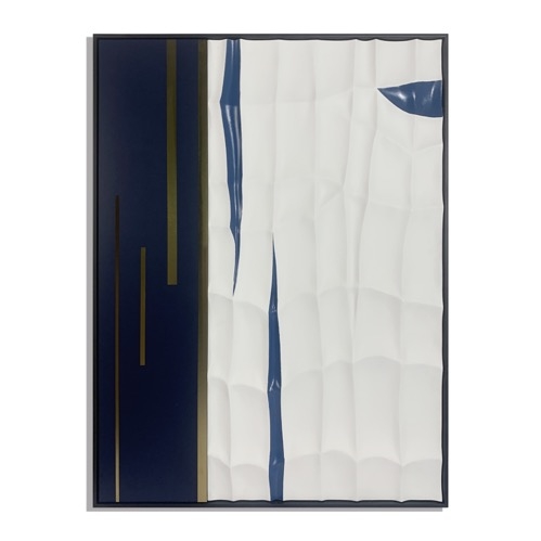 Cuadro con Cuero Metal y Madera