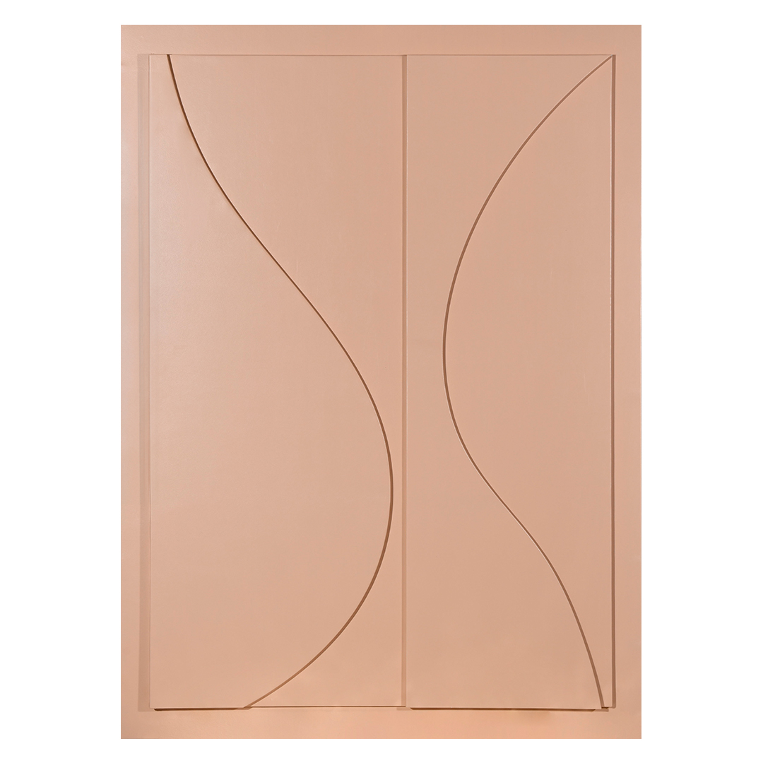 Cuadro Print Con Cuerina Rosada