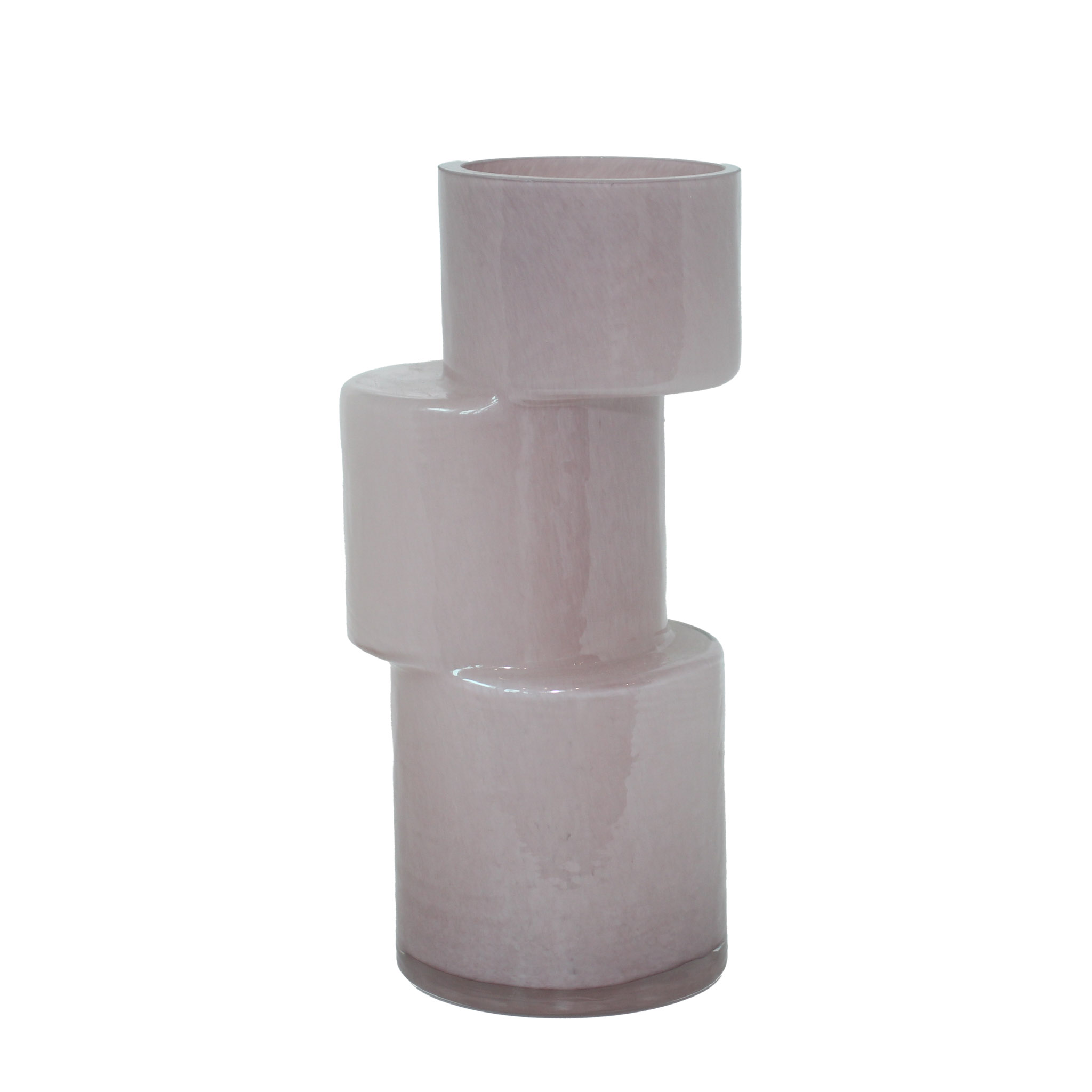 Jarrón de Vidrio Tres Eos Rosa