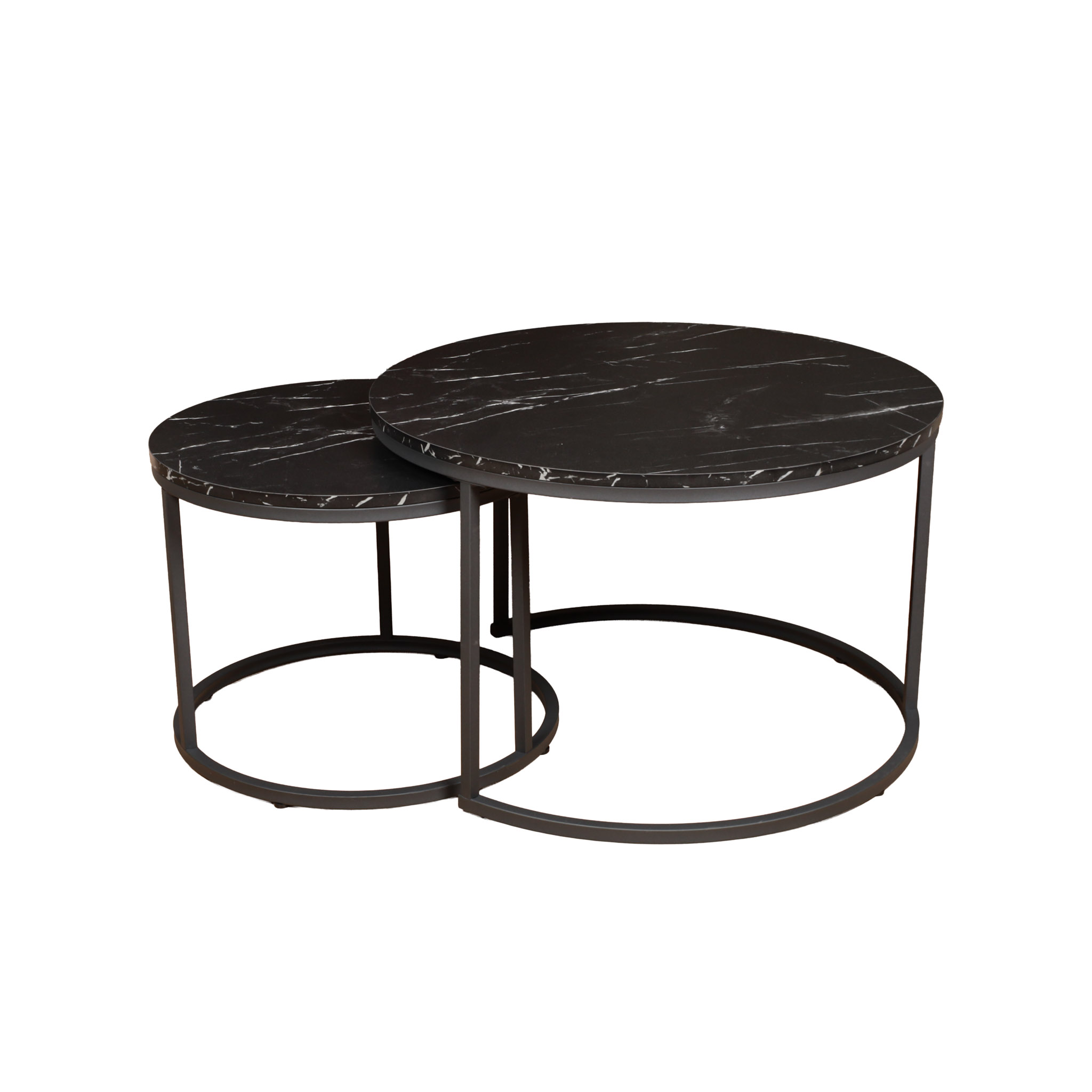 Mesa de Centro Redonda Luna Noir