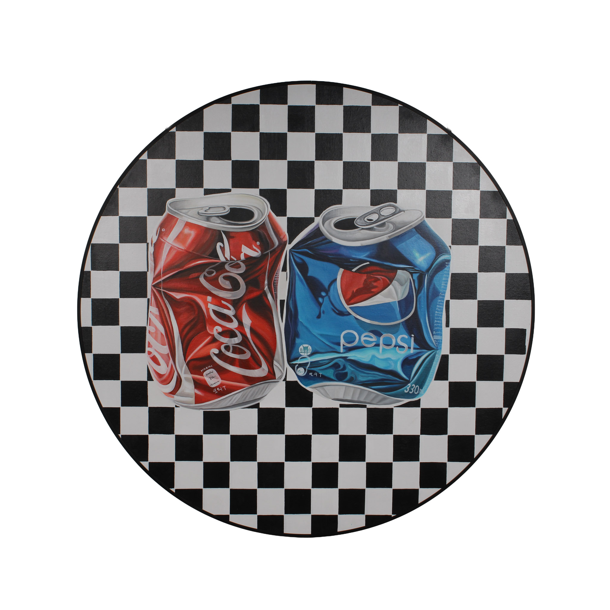 Cuadro en Óleo Latas Coca Cola y Pepsi